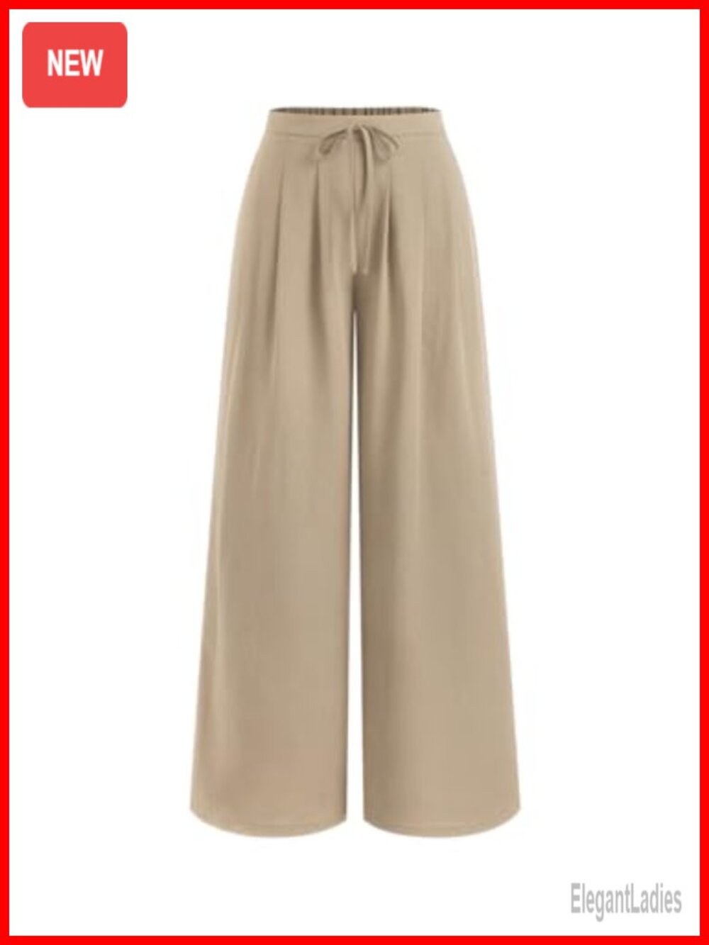 Wide Leg Palazzo Pants High Waist Drawstring Pleated Comfy Casual with Pockets